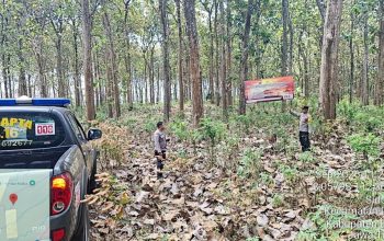Waspada Karhutla, Polres Blitar Polsek Doko Bergerak Lakukan Patroli Pencegahan di Kawasan Hutan